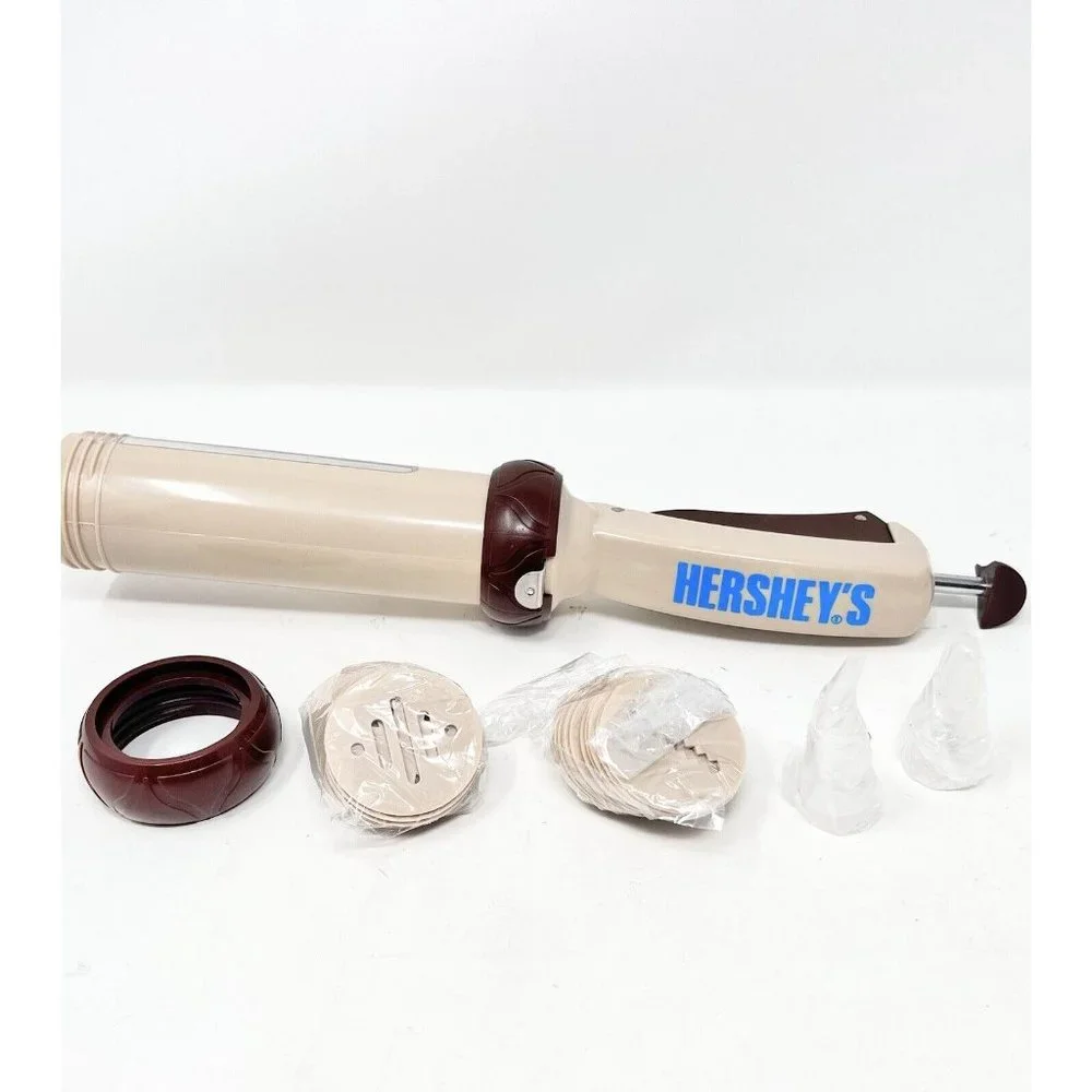 Hershey Kisses 28 Piece Cookie Press 21 Disc 6 Tips - New Damaged‎ Box